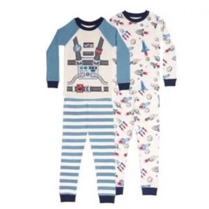 Boys  Member Mark Pajamas 2 pair size  7